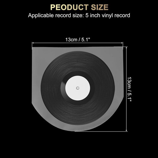 Buitenhoezen voor 12 inch Albums1 LP- 32x32cm- 50 micron -niet hersluitbaar (100
