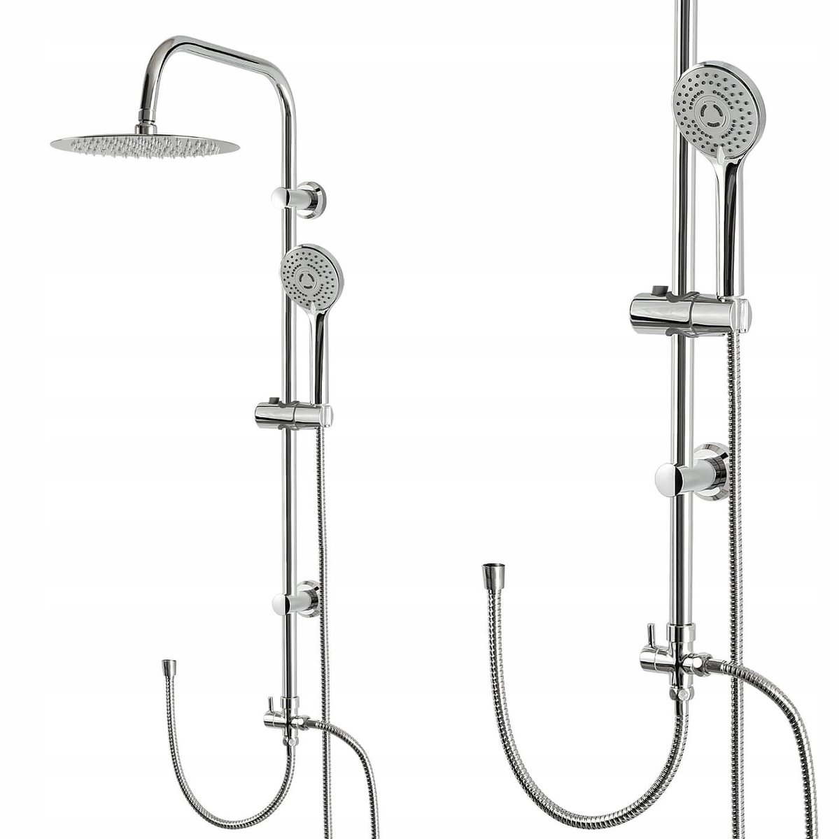 Douchekolom INEA met Rainshower 25cm - Messing/RVS