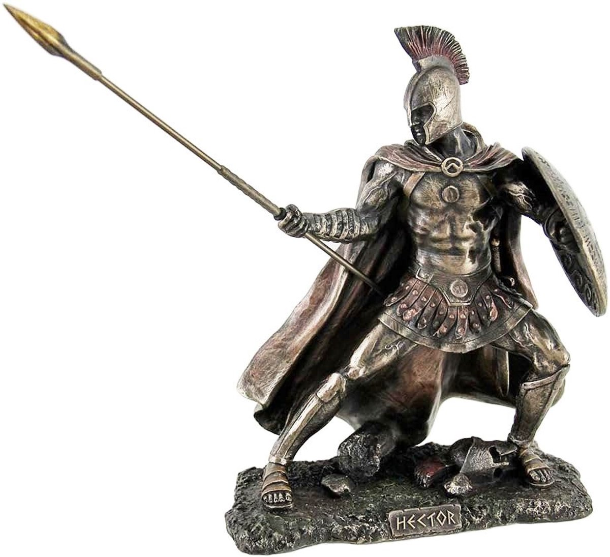 Veronese Design beeld/figuur - Hector, Prins en Krijger van Troje - (hxbxd) ca. 23cm x 22cm x 11cm