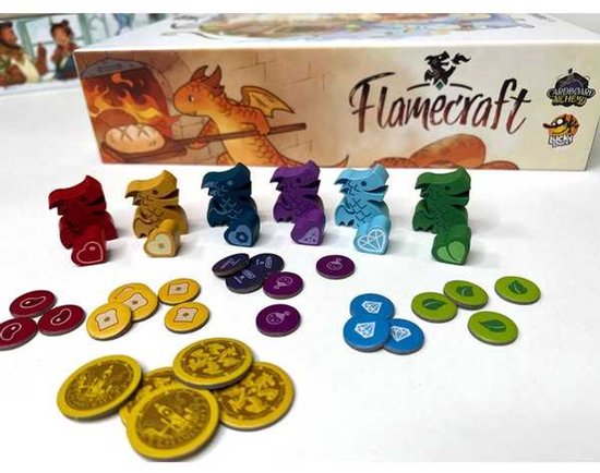 Wancelot Flamecraft Bordspel - Voor 1-5 spelers - Met Neoprene Town Mat