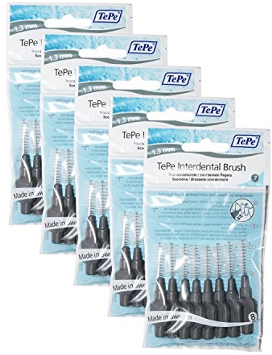Interdentale borstel 1.3 mm - 40 stuks (5 verpakkingen)
