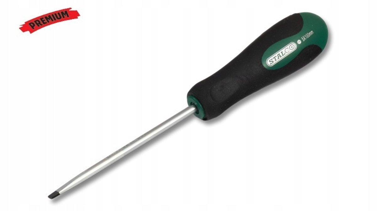 Stalco Platte Schroevendraaier 3x75mm Premium - Magnetische Punt
