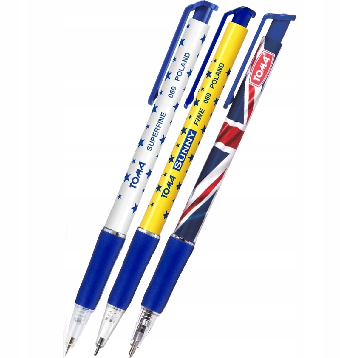 Toma Blauwe Automatische Pennen Set - 3 Stuks