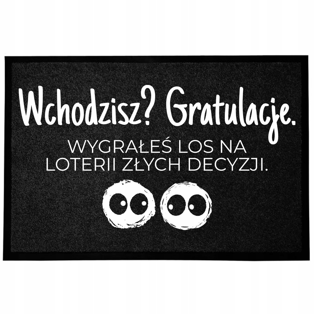 Grappige Deurmat 40x60cm Antislip Zwart met tekst