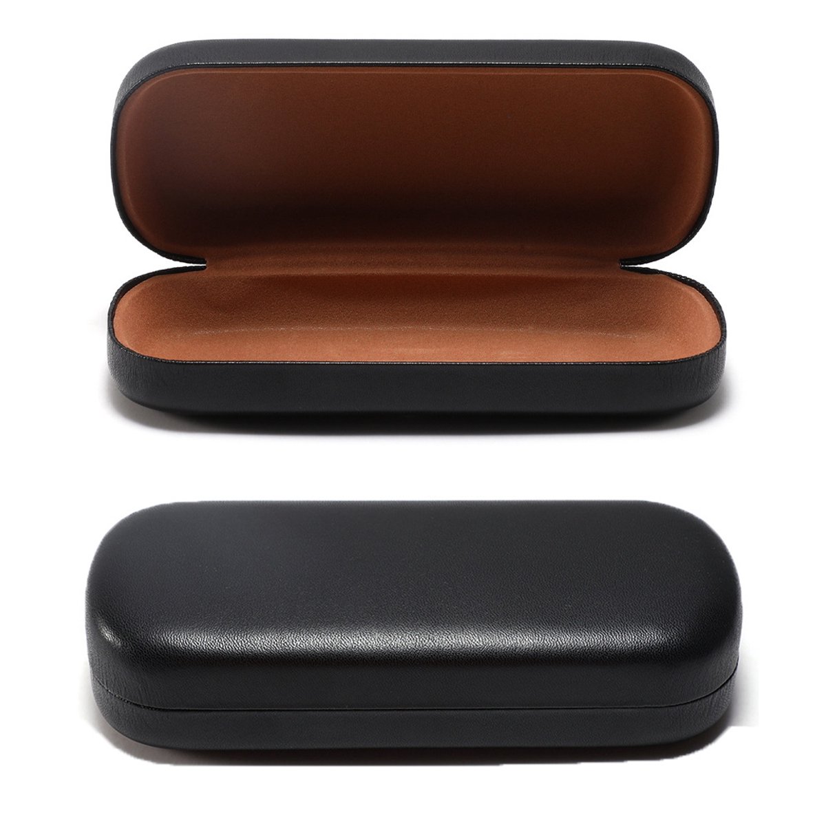 Livé® Zwarte Brillenkoker – Harde Kunstleren Etui voor Vrouwen