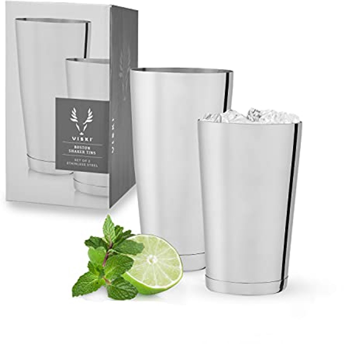Set van 2 Roestvrijstalen Shaker Blikken voor Cocktails - 28oz & 18oz