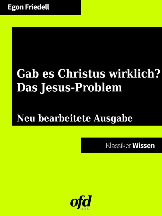 Gab es Christus wirklich? - Das Jesusproblem - cover