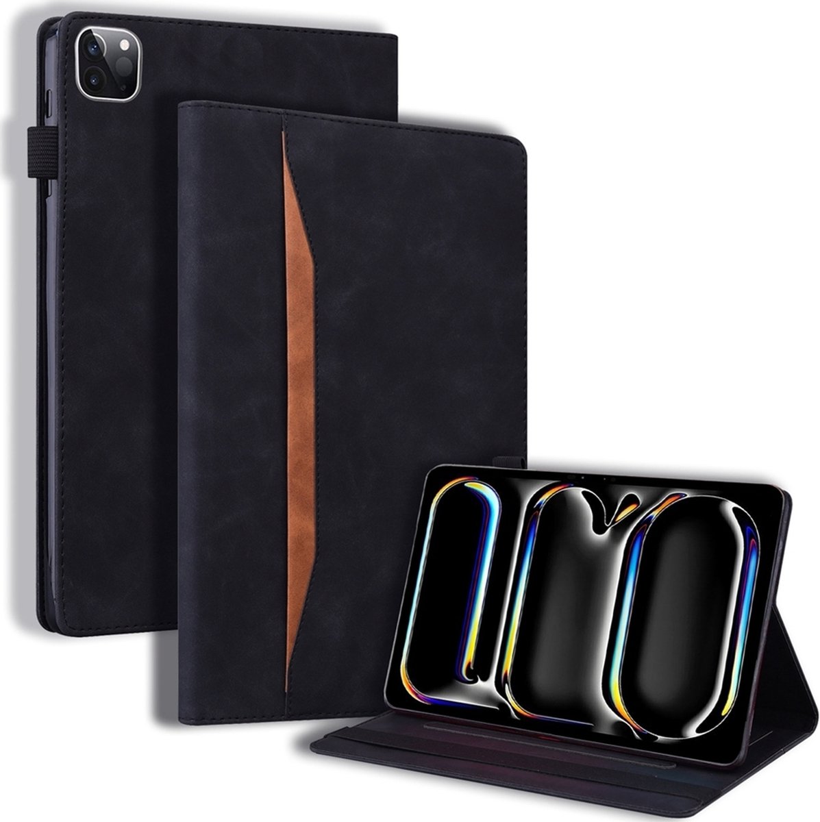 Mobigear Tablethoes geschikt voor Apple iPad Pro 11 Inch (2025) Hoes | Mobigear Folio Bookcase - Zwart