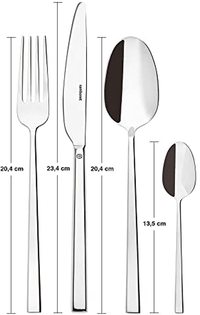 Image of 24-delig tafelbestekset voor 6 personen - roestvrij staal 18/10