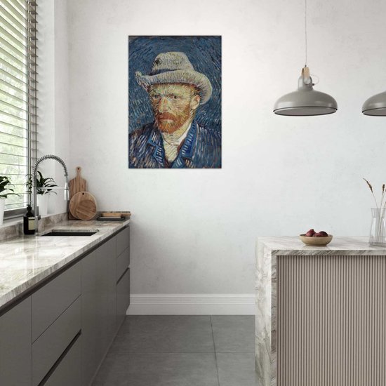 Affiche Vincent van Gogh - Autoportrait au chapeau de feutre gris 70x100 cm