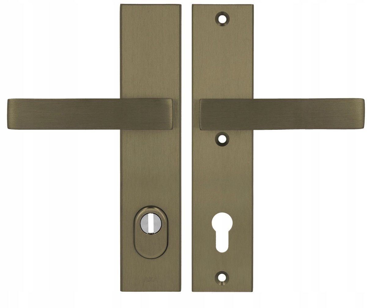 AXA Royal Flex Buitendeurkruk Rozet 92mm Oud Goud