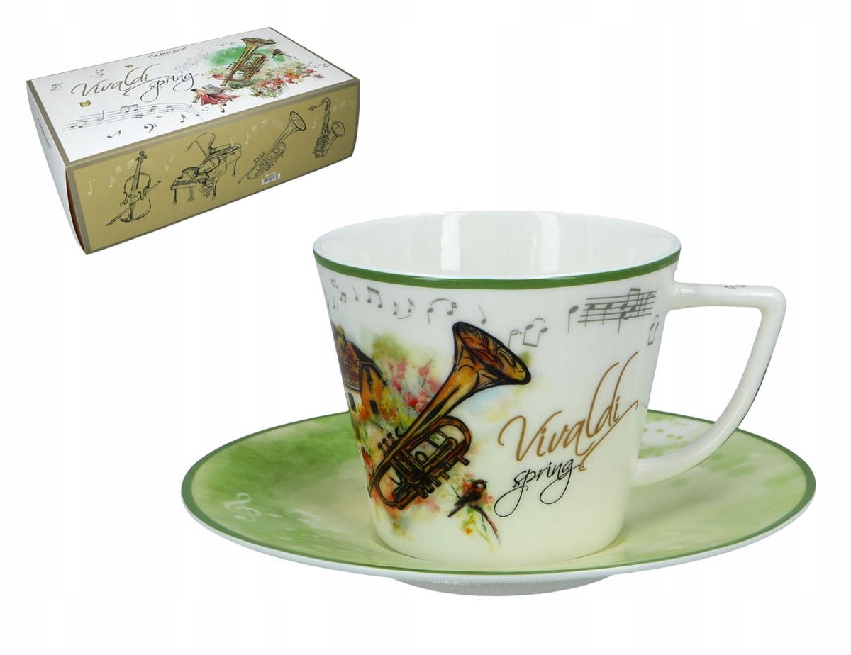 Carmani Vivaldi Lente Kop & Schotel - 230 ml porselein