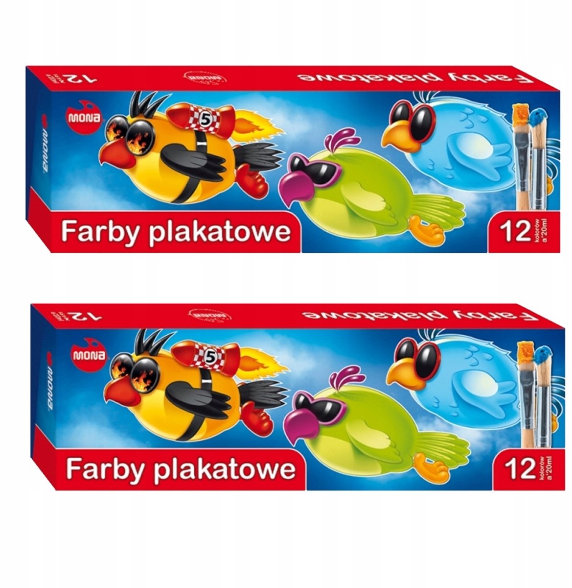 2x Majewski Mona Plakkaatverfset, 12 kleuren x 20 ml