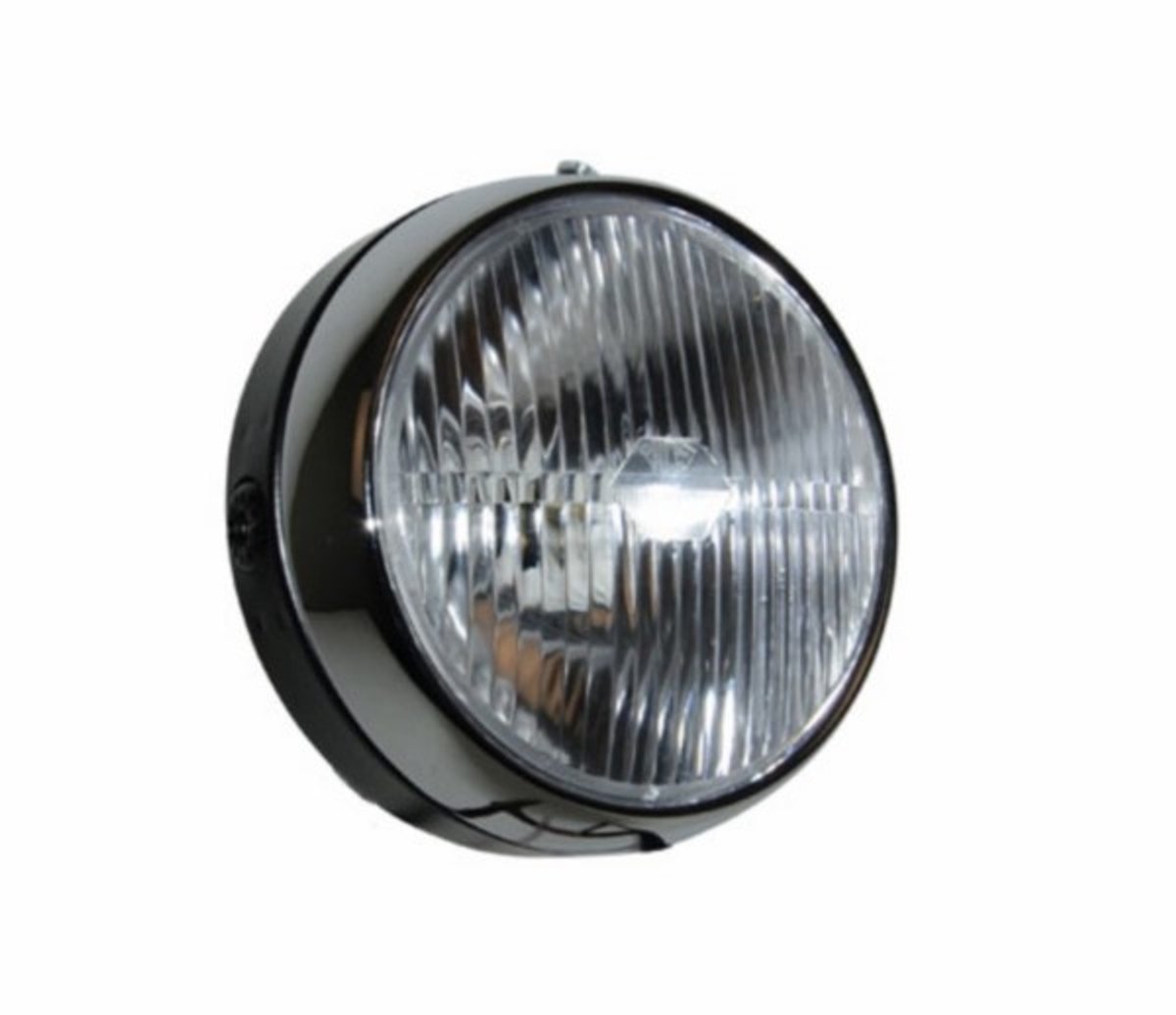 Guia koplamp rond (made in EU) - Maat 145mm - Zwart/chroom