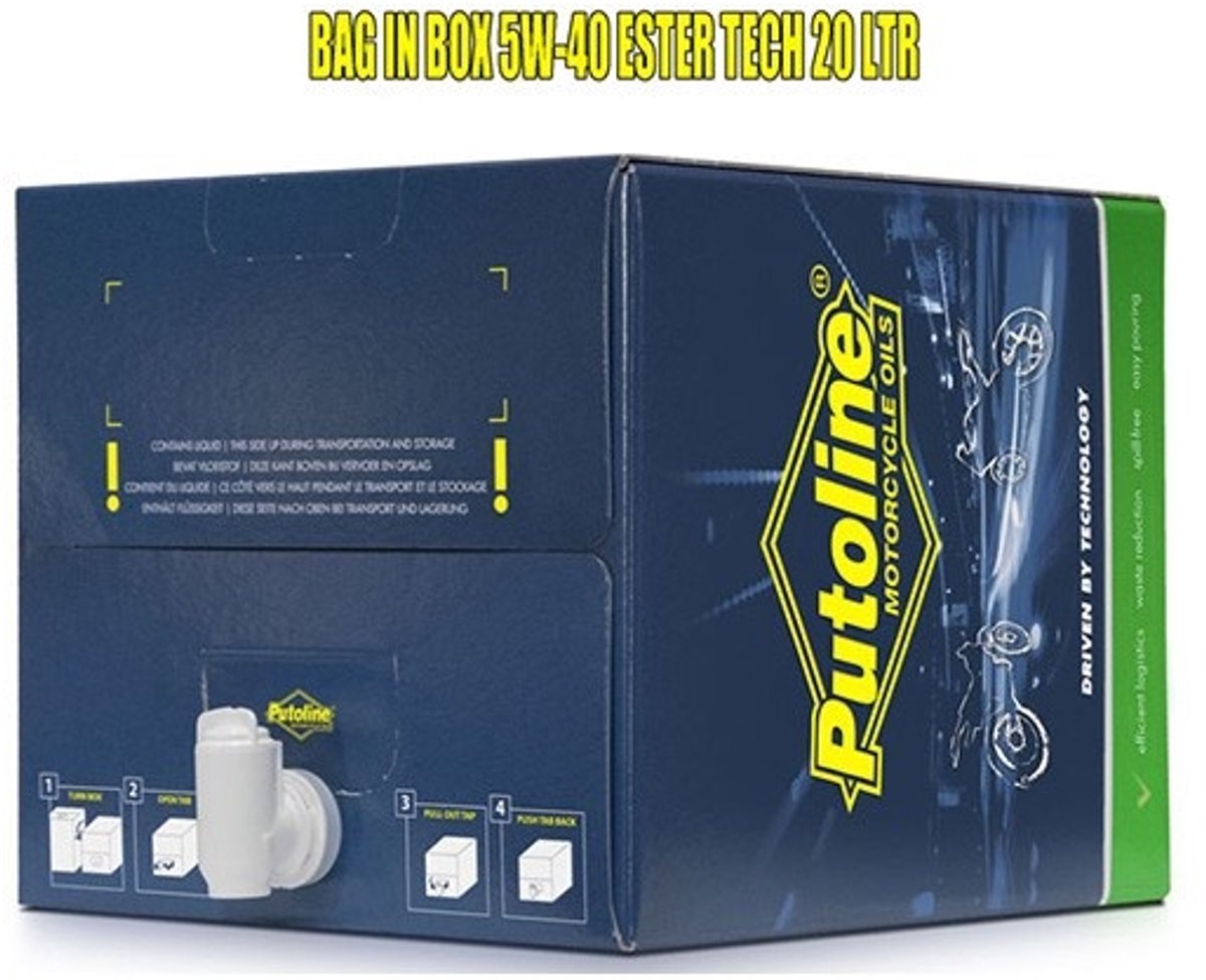 Putoline motorolie - 5W40 - vol synth. - Ester tech scooter 4+ - 15L