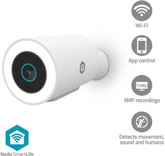 Nedis SmartLife Beveiligingscamera Buiten Full HD met - Nedis - €63,99