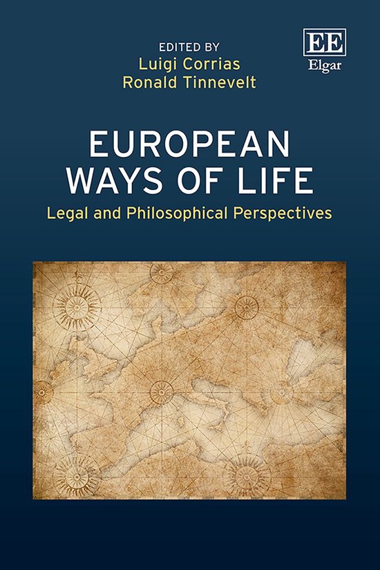 Boek 'European Ways of Life' met een oude kaart als achtergrond.