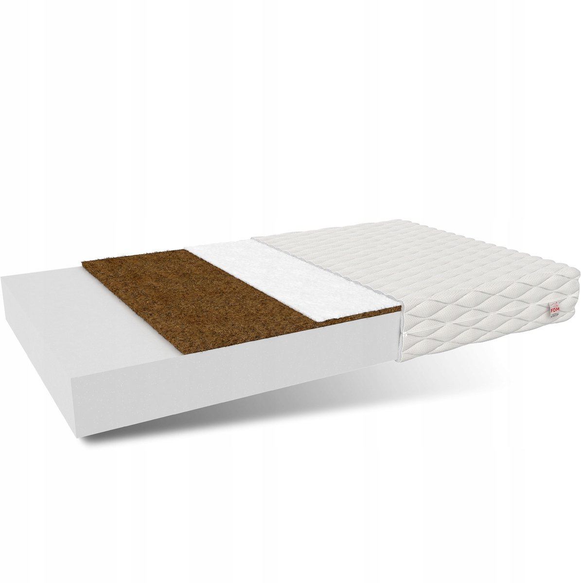 FDM CARINIMAX schuimmatras met kokos 120x200x16 cm, Premium Jersey hoes