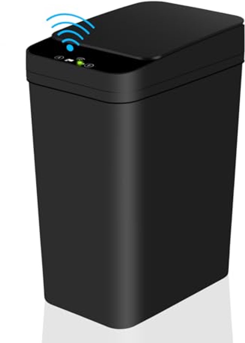 Badkamer Touchless Prullenbak - Anborry 2,5 gallon slimme automatische bewegingssensor vuilnisbak met deksel elektrische waterdichte smalle kleine vuilnisbak voor keuken, kantoor, woonkamer, toilet, slaapkamer, camper