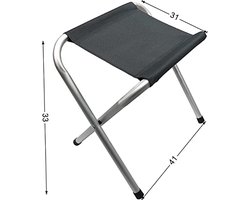 Homecall Opklapbare campingkruk Alu met grijs 600D polyester