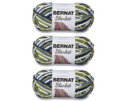 Bernat Deken Oceanside Garen - 3 Pack van 150g/5,3 oz - Polyester - 6 Super volumineus - 108 meter - Breien, Haken, Amigurumi, Chunky Chenille Garen