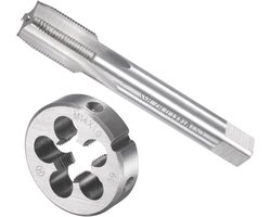 Tapset Handtap - Tap en Matrijs Set M14 x 1, Metrische HSS, Machine Tap en Rond Gereedschap, Geschikt voor Draadreparatie