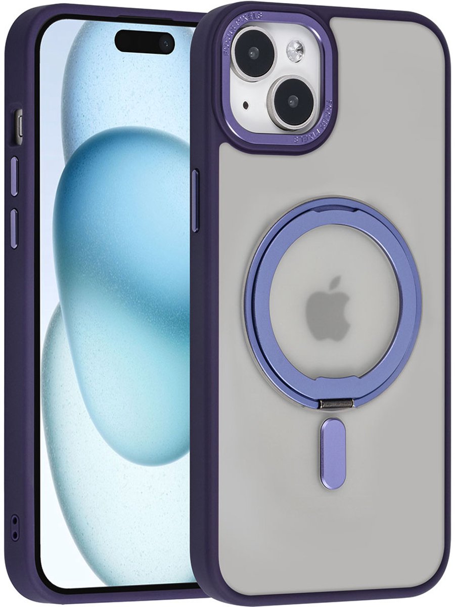 UNIQ Accessory Back Cover - Apple iPhone 15 & 14 Plus - Paars - Magsafe met Ringstandaard