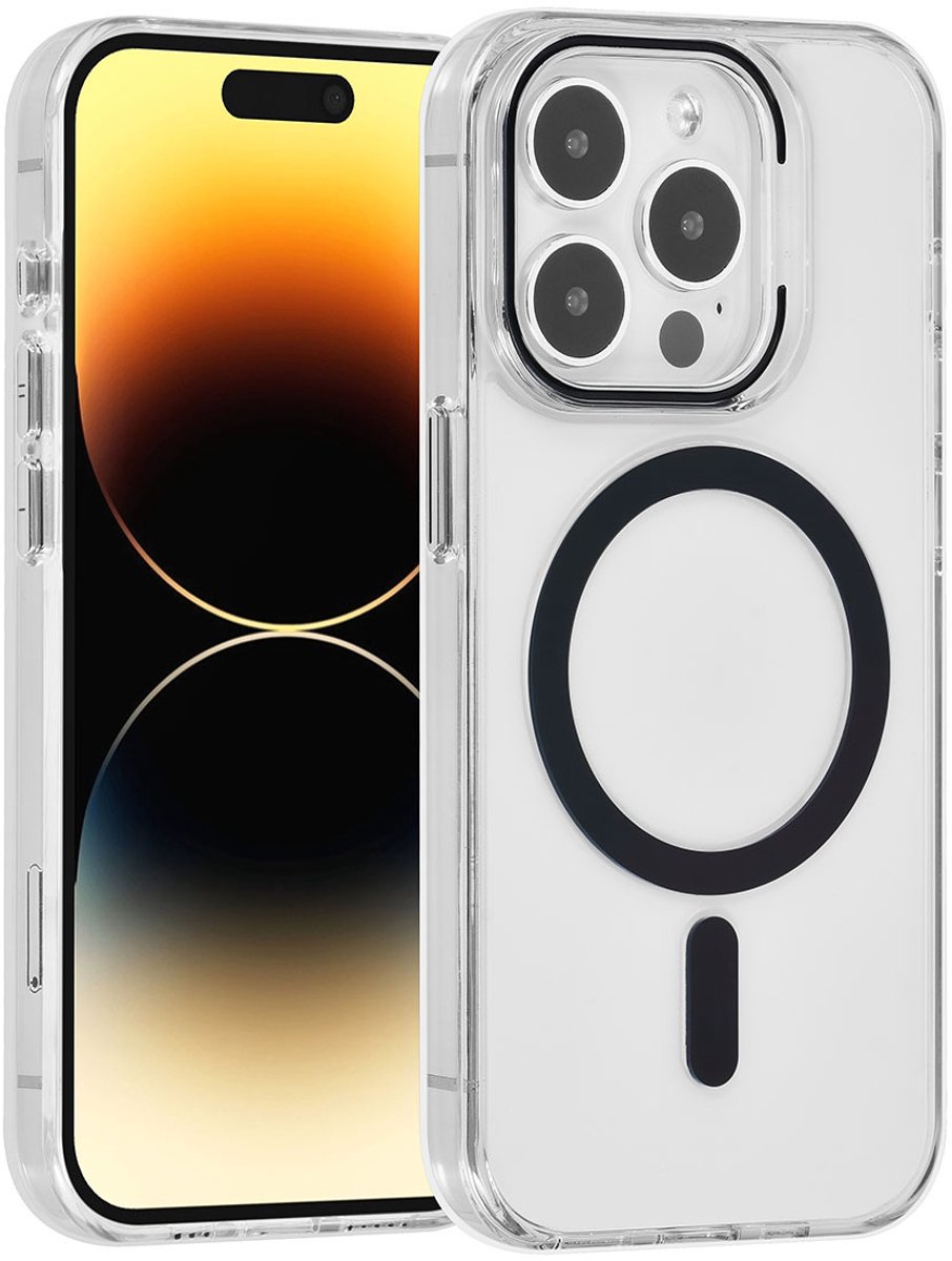 UNIQ Accessory Back Cover - iPhone 15 Pro - Zwart - MagSafe compatible - Verstevigde hoeken