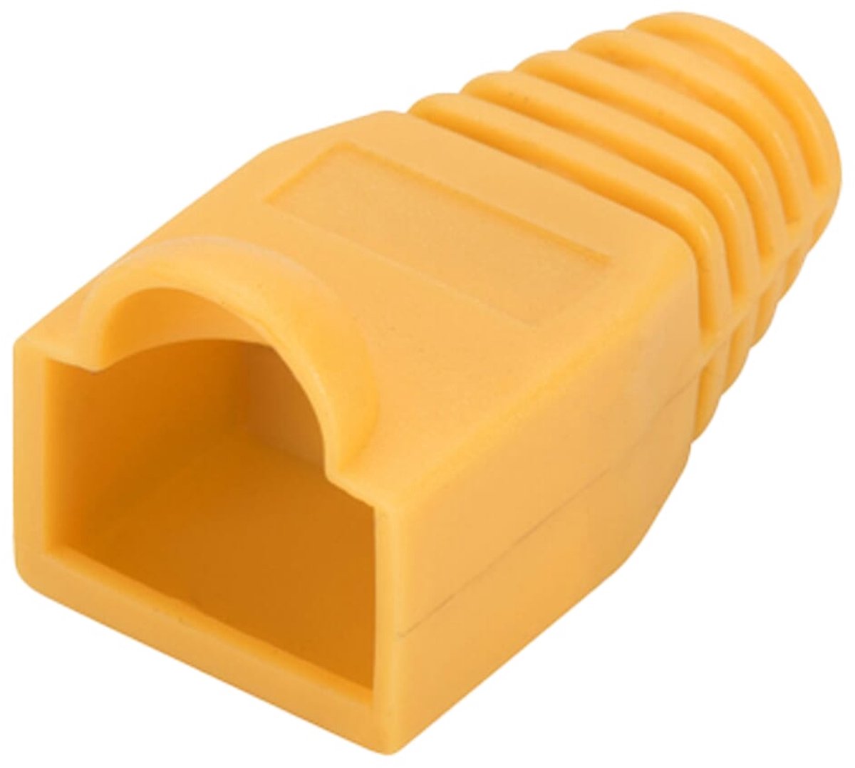 Netwerkplug huls voor RJ45 connector - kabel tot 6mm - Geel - 10 stuks
