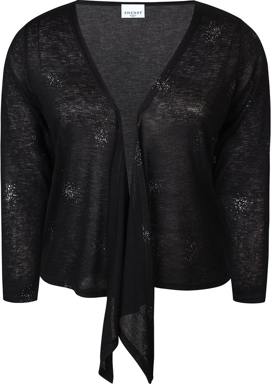Zhenzi Zh-Agar 1152- Cardigan noir Taille L 50/52