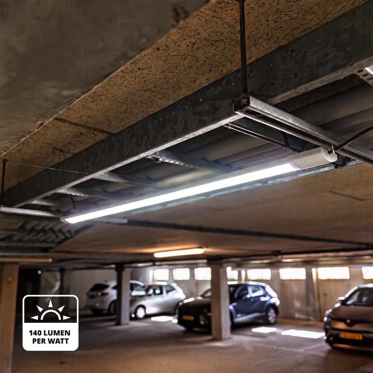 HOFTRONIC led batten 120 cm – 40 watt 5600 lumen 4000K neutraal wit – flikkervrij – polycarbonaat wit – ip20 – led tl armatuur binnenverlichting werkruimte garage