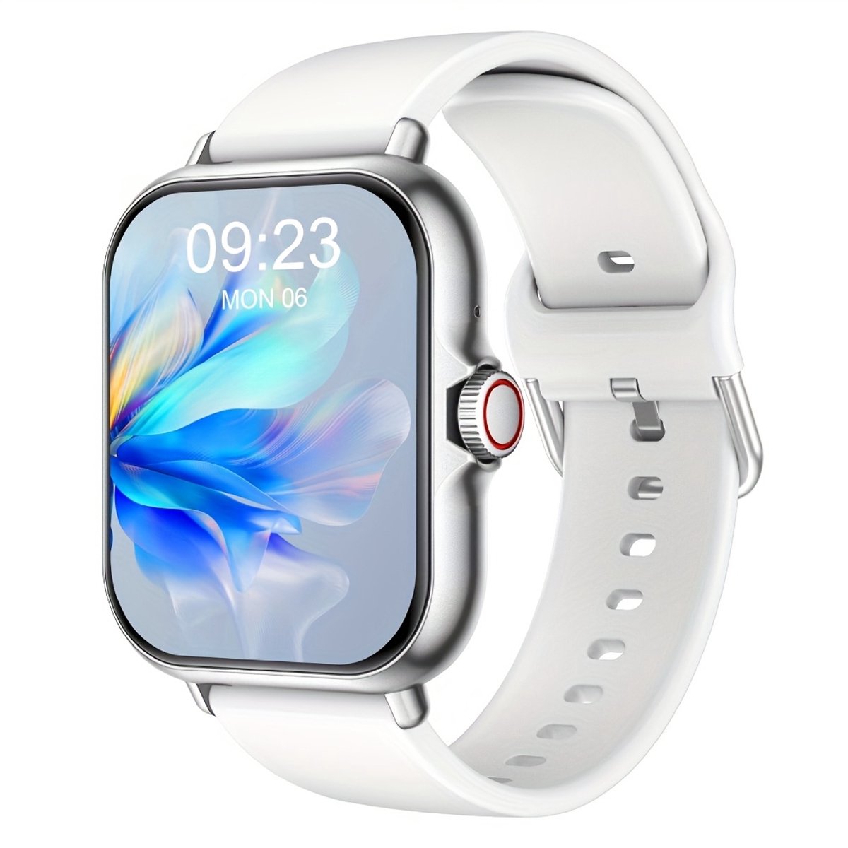 Sjika - Smartwatch – Bluetooth bellen & berichten – Fitness & slaapmonitor – 100+ sportmodi – iPhone & Android – Zilver - RVS - Mannen & Vrouwen