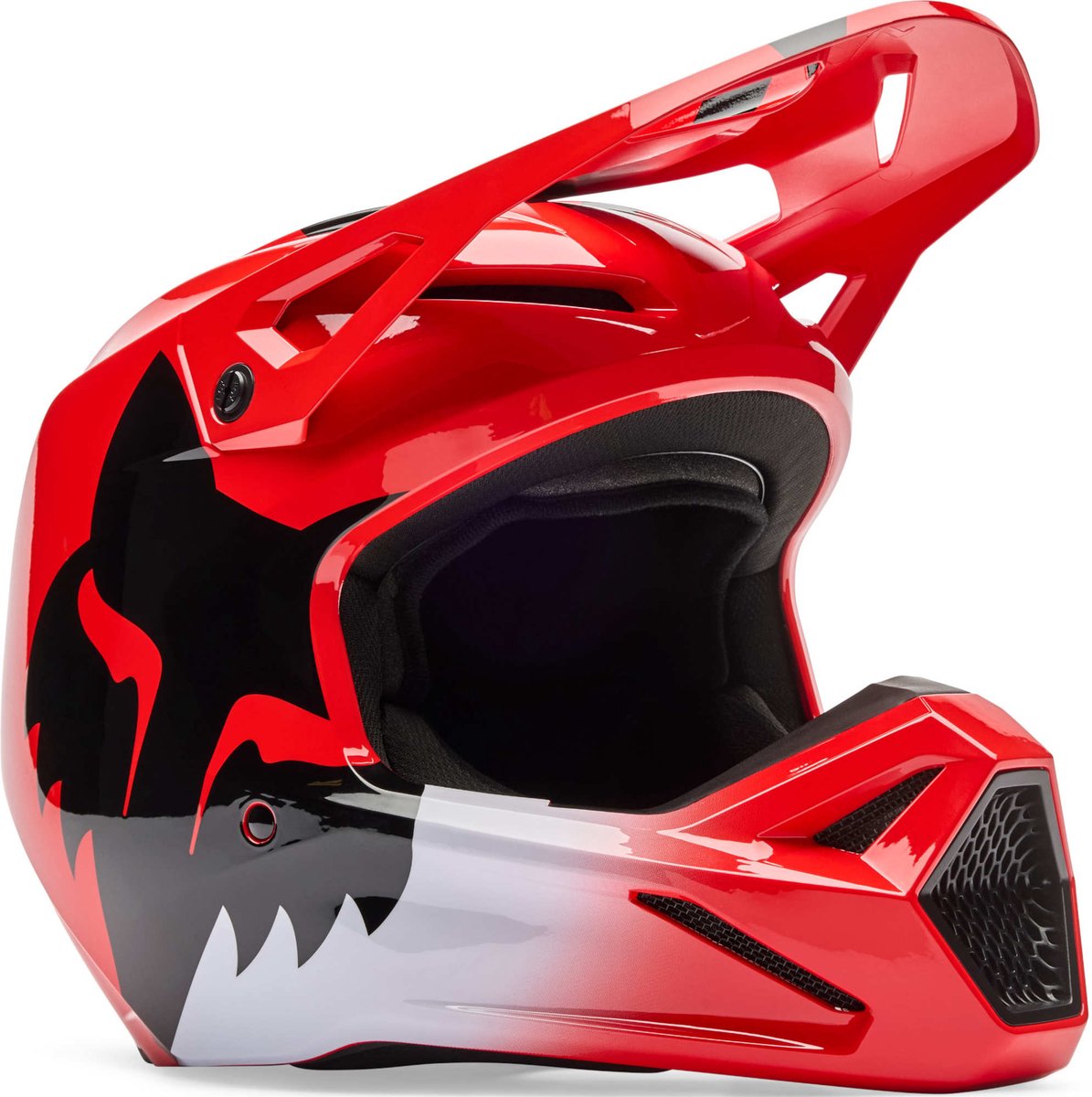 FOX V1 Youth Shield Rood Kinder Crosshelm - Helm