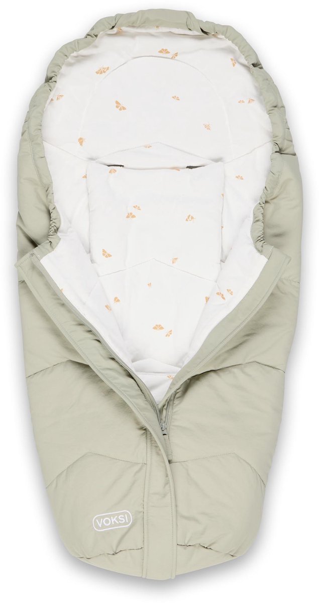 Voksi Move Light voetenzak - Voetenzak autostoel baby - zomer - Misty Green wings — afbeelding 3