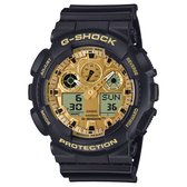 Casio G-Shock GA-100GGB-1A9ER Classic Heren Horloge Zwart/Goudkleurig Analoog-Digitaal - Schokbestendig - 20 ATM Waterdicht - Wereldtijd - Stopwatch