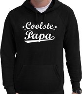 Coolste papa cadeau hoodie zwart voor heren XL