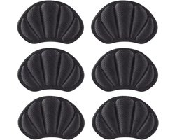 Hielbeschermers - Schoen Verkleiner - Hielkussentjes voor Schoenen - Hielkussens - Hakbeschermers - 6 Stuks - Zwart