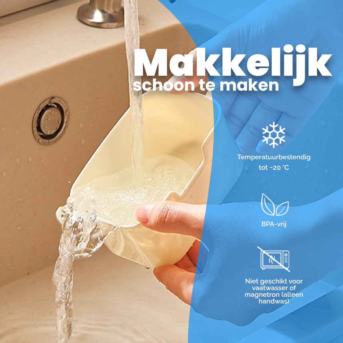 LifeLux Snackbox / Lunchbox met vakjes & Handvat – 8 Compartimenten snackdoosjes + 2 Bestekvakjes (Niet voor vaatwasser) - Picknick box volwassenen kinderen — afbeelding 5