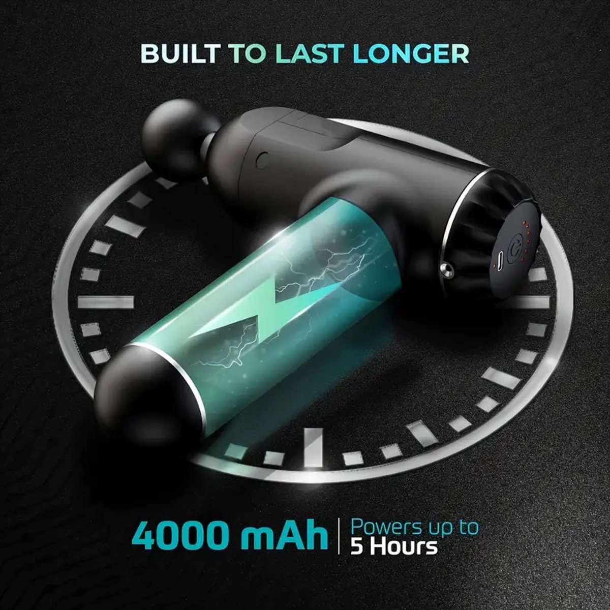 Afbeelding 2 van Fascia-massagepistool met 8 verwisselbare massagekoppen - USB-oplaadbaar, ergonomisch ontwerp, geschikt voor volledige lichaams-, spier- en triggerpointmassage, diepe weefseldrukmassage