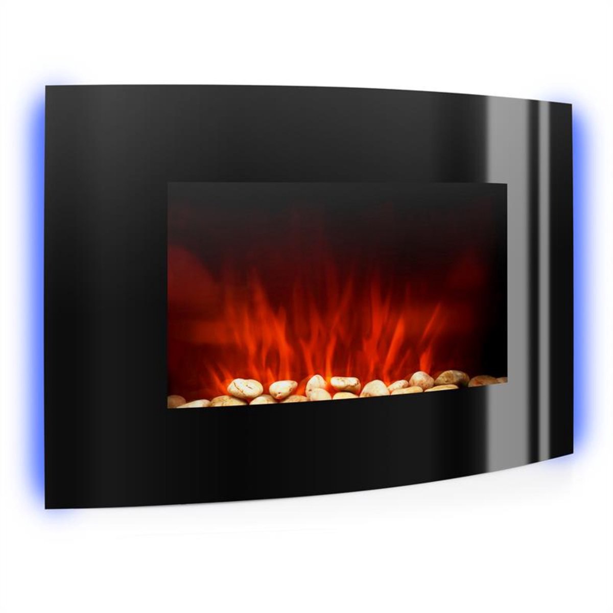 Klarstein elektrische haard, elektrische kachels voor woonkamers en binnenruimtes, elektrische haard met LED-vlammen, haard met afstandsbediening, ventilatorkachel met timer, instelbare thermostaat, 2000 W kachel