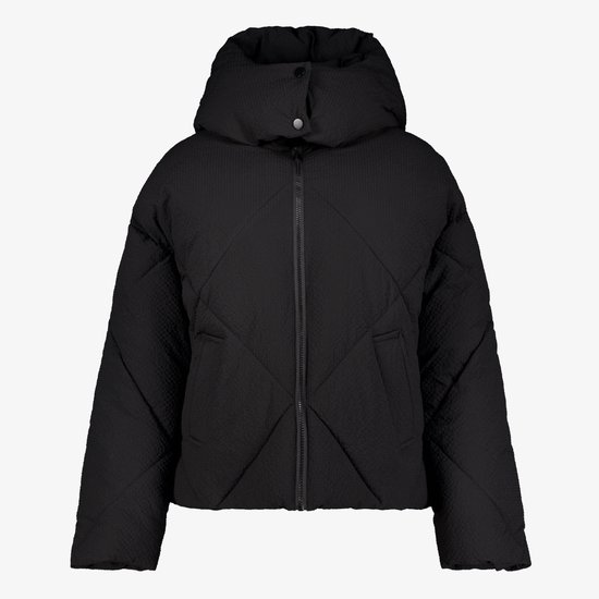 Veste matelassée femme TwoDay noire - Taille L - Avec capuche - Fermeture éclair