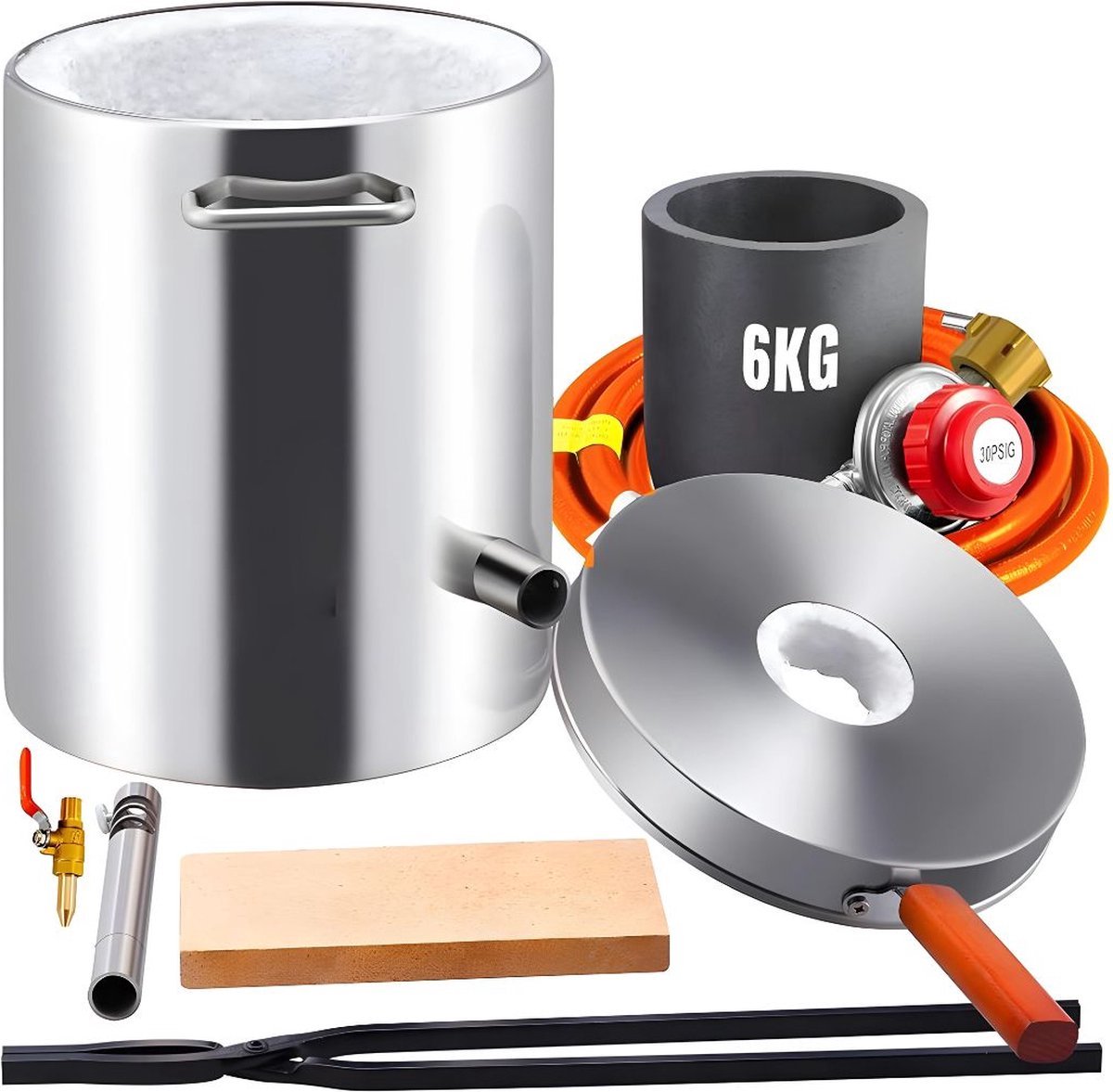 Thuys – Smeltoven – Smeltkroes – Snel Op Temperatuur – Inclusief Brander – En Smeedmes