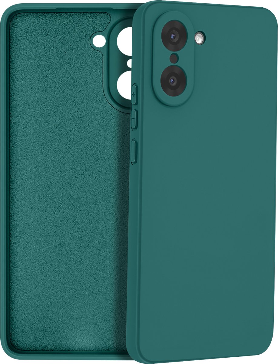 Avizar Zacht siliconen hoesje Geschikt voor OnePlus Nord CE5 Soft-Touch, Dennegroen