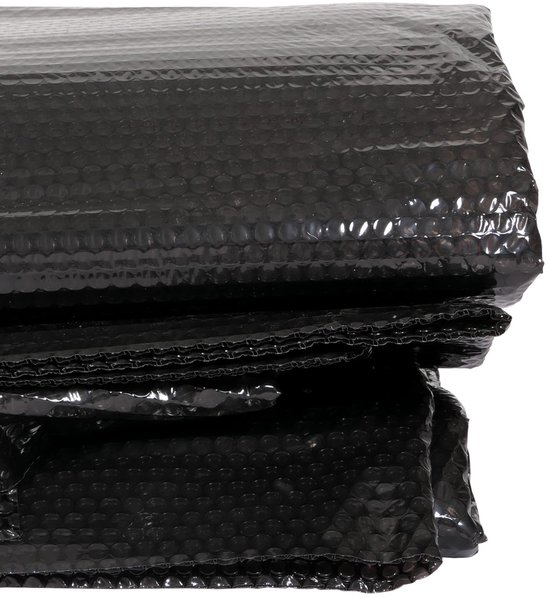 Zwembadafdekking, warmtezeil, afdekzeil, zonnezeil, zonneafdekking, dikte: 400 µm - rechthoekig 3x2m zwart
