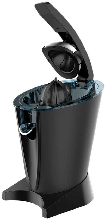 Cecotec ZitrusEasy roestvrijstalen elektrische citruspers, 40 W, filter van roestvrij staal, 1 l, BPA-vrij, dubbele draairichting, 2 kegels, stofdicht deksel, vaatwasmachinebestendig