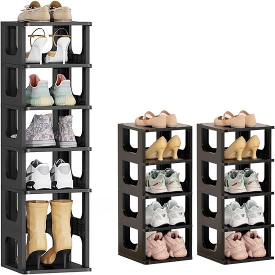 Étagère à chaussures à 10 niveaux, à monter soi-même , sans Outils , pour placard, entrée ou couloir.