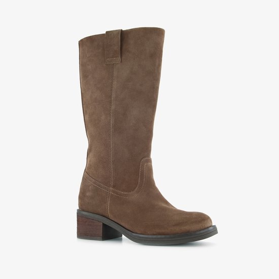 Harper suède dames laarzen taupe - Bruin - Echt leer - Maat 39