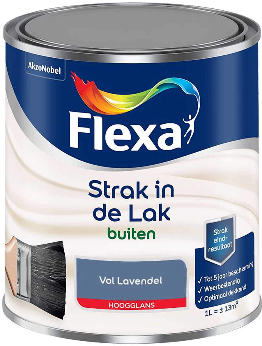 Flexa - Strak in de Lak Buitenlak Hoogglans - Vol Lavendel - Mengverf - 1 L