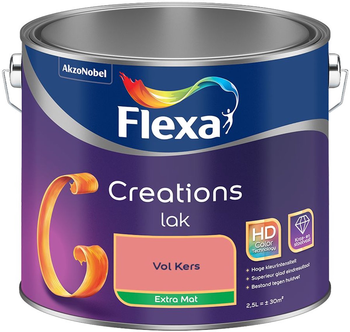 Flexa - Creations Lak Extra Mat - Vol Kers - Mengverf - 2.5 L