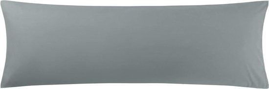 Kussensloop 50 x 160 cm - taie d'oreiller longue avec fermeture hôtel en microfibre gris foncé, taie d'oreiller de couchage latérale, oreiller de corps | confortable et durable